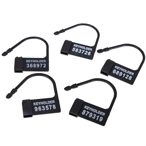 Man Cage Black Plastic Numbered Locks - 5 Pack