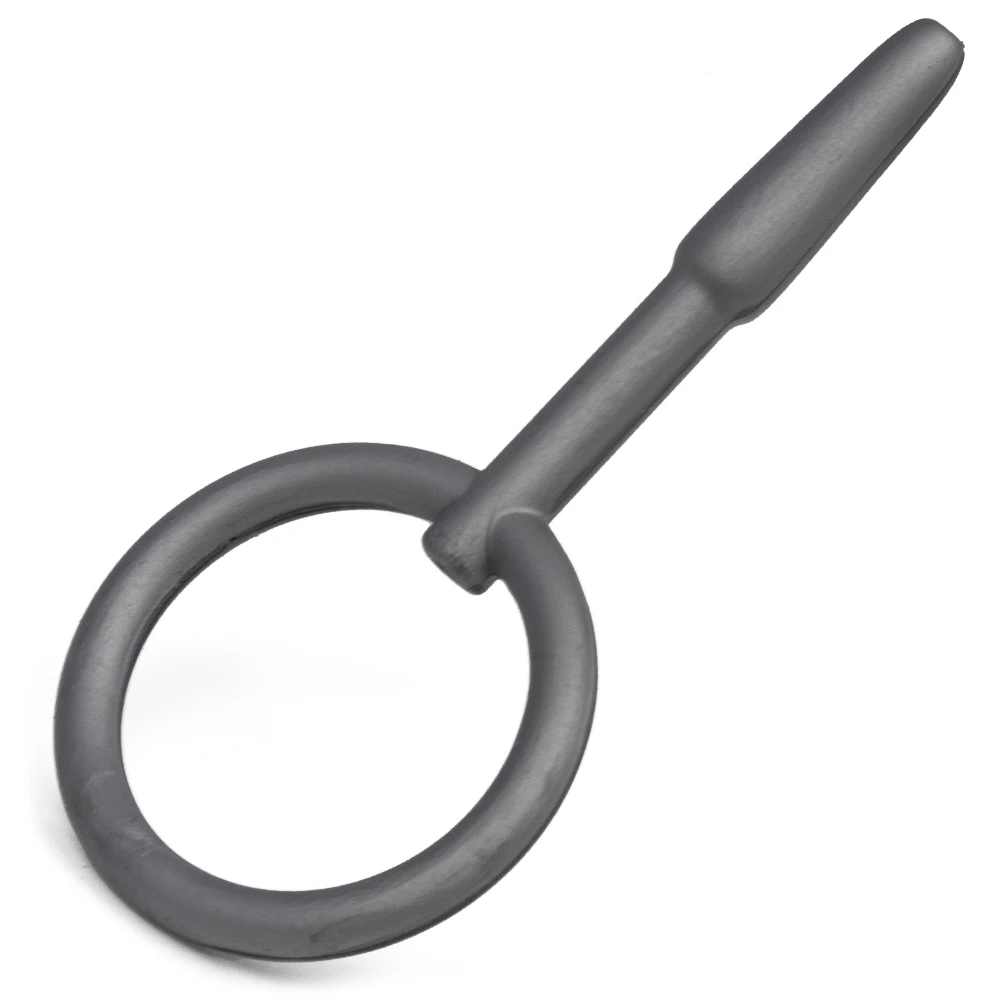 Silver Prince Silicone Penis Plug With Through-Hole - 6cm