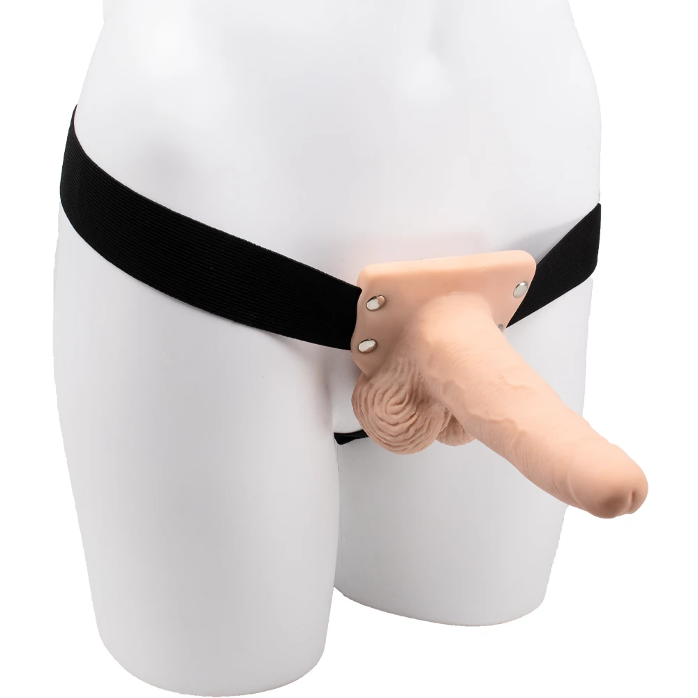 Velvet Vandal Unisex 7-Speed Vibrating Strap-On Dildo - 6 Inch