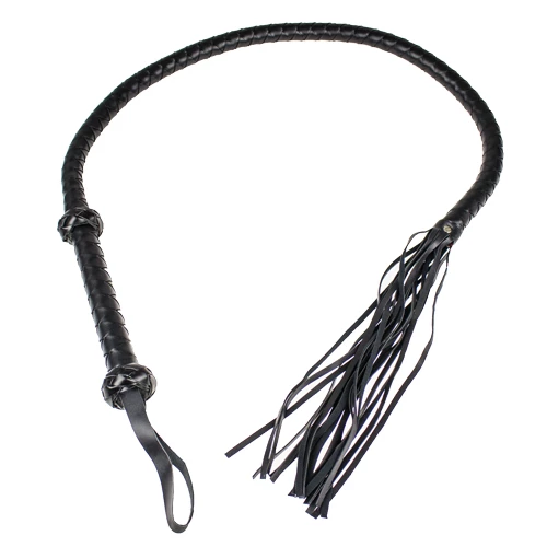 The Tress-Master Long Black Flogger Whip - 55 Inch