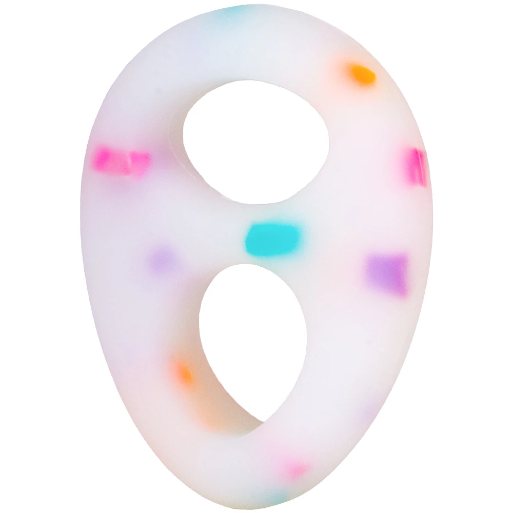 Confetti Multicolour Silicone Double Cock Ring