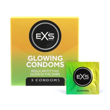 EXS Glow In The Dark Condoms - 3 Pack – EXS