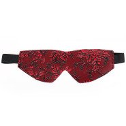 Bondara Wild Flower Red Floral Faux Leather Blindfold