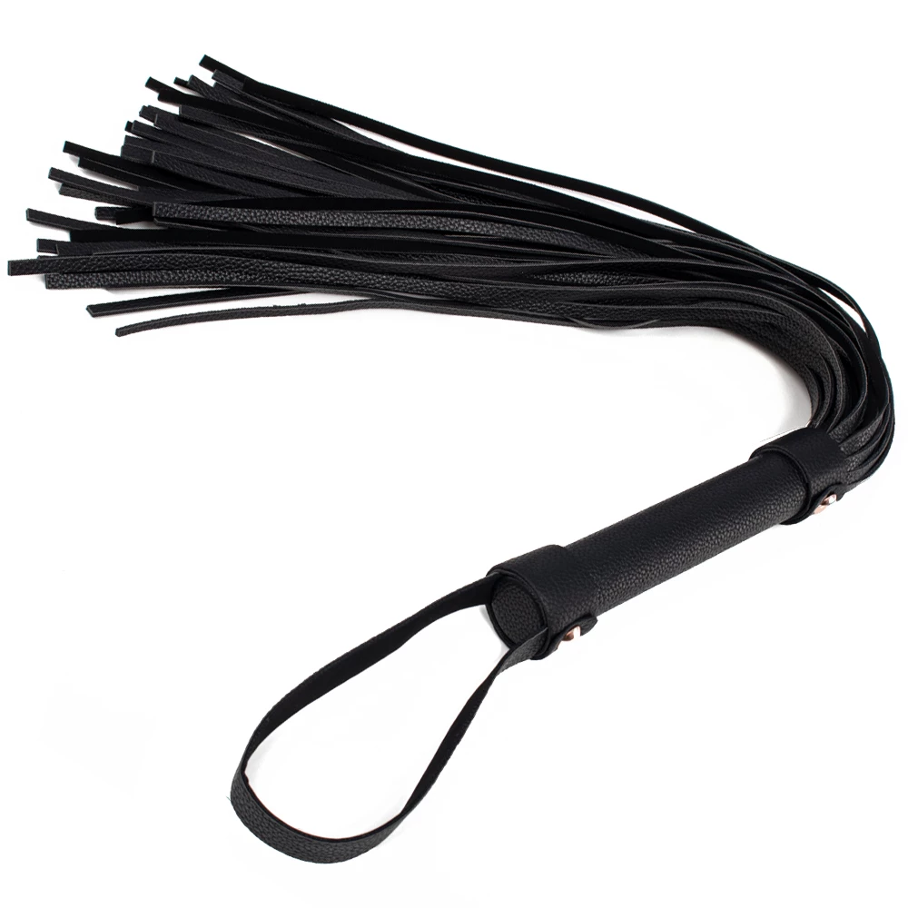 Chastiser Studded Faux Leather Flogger - 21 Inch