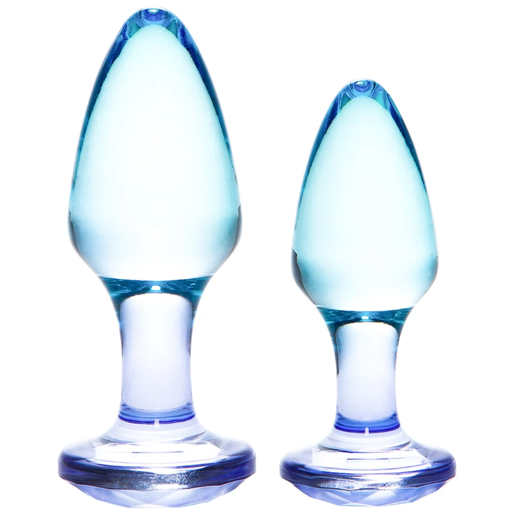 Precious Gem Blue Acrylic Butt Plug - 3.7 or 4.3 Inch