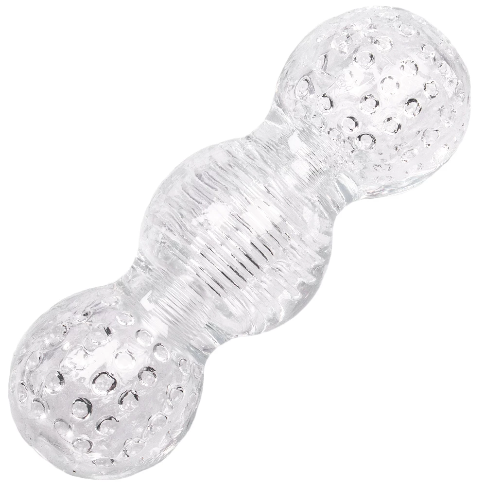 Boss Ice Triple Threat Clear Jelly Masturbator - 6 Inch