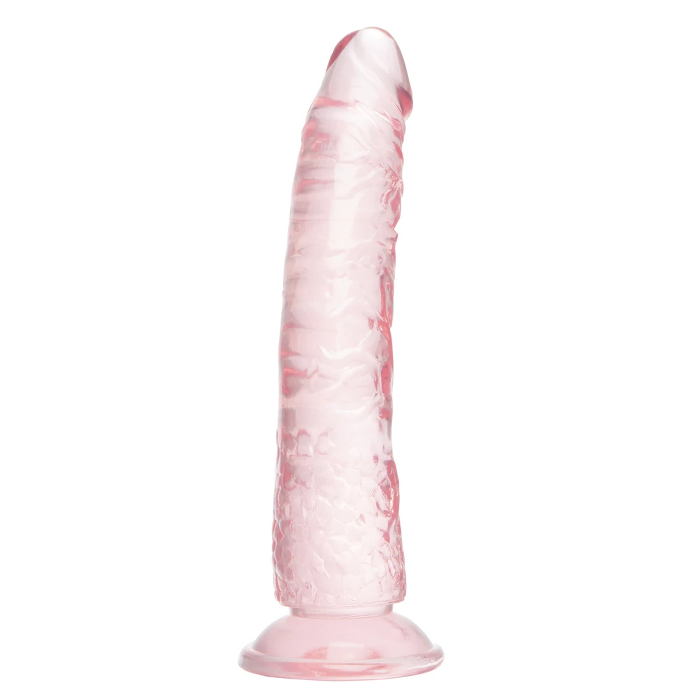 Lollipopper Clear Pink Jelly Realistic Dildo – 8 Inch