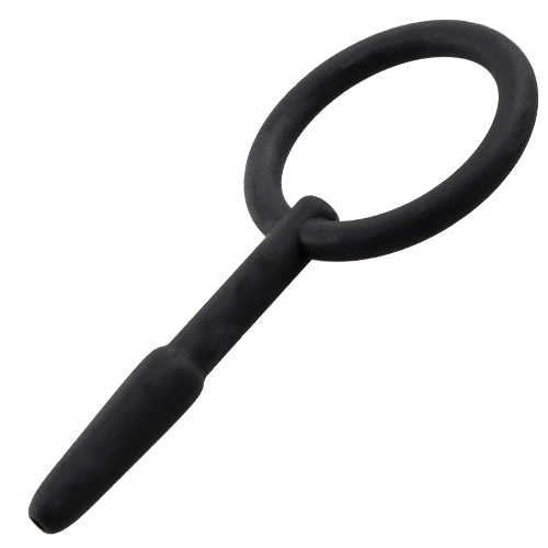 AuraFlex Silicone Penis Plug with Through-Hole - 6cm