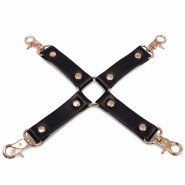 Bondara Luxe Gilded Cage Faux Leather Hogtie Connector