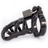 Torment Gladiator Black Stainless Steel Chastity Cage