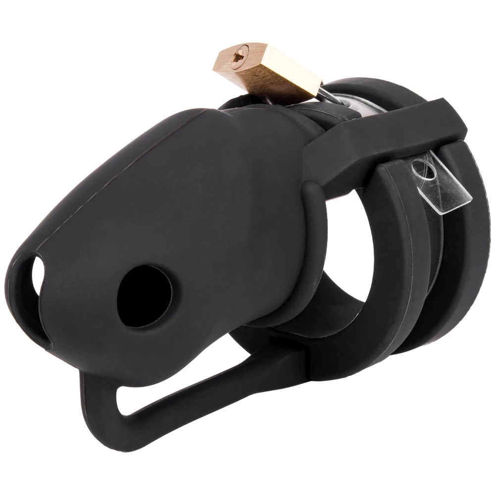 Dicktator Matte Black Silicone Chastity Cock Cage